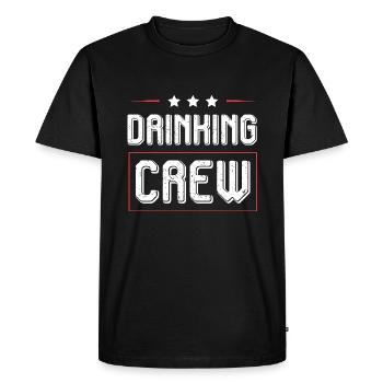 Équipage de consommation d’alcool - T-shirt Premium bio Homme - noir - Devant - Nico (187cm)