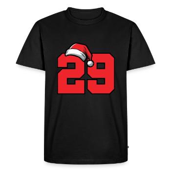 29 Numéro Noël - T-shirt Premium bio Homme - noir - Devant - Nico (187cm)