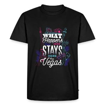 Las Vegas - T-shirt Premium bio Homme - noir - Devant - Nico (187cm)
