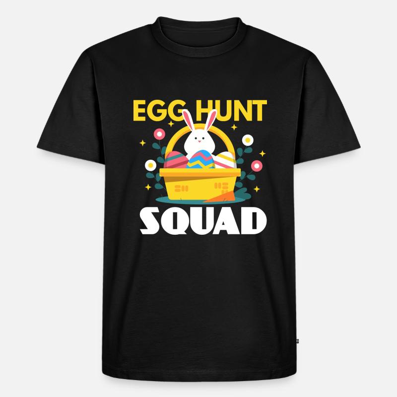 Egg Hunt Squad Osterei - Männer Premium Bio T-Shirt - Schwarz