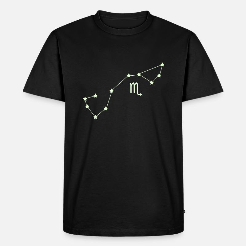 Sternbild Skorpion Sternzeichen - Männer Premium Bio T-Shirt - Schwarz