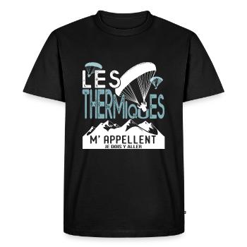 PARAGLIDING PARAGLIDER THERMAL gift - Men's Premium Organic T-Shirt - black - Front - Nico (187cm)