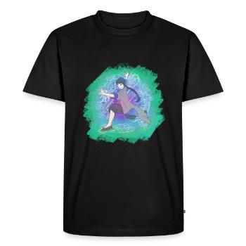 Dragen fille kungfu - T-shirt Premium bio Homme - noir - Devant - Nico (187cm)