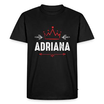 Adriana - Men's Premium Organic T-Shirt - black - Front - Nico (187cm)