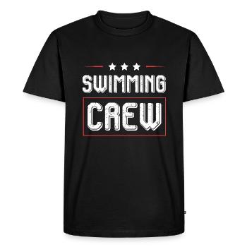 Équipage de natation - T-shirt Premium bio Homme - noir - Devant - Nico (187cm)