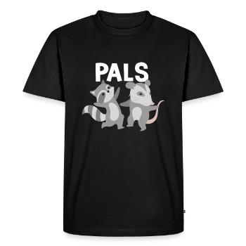 Opossum Dancing Raccoon Pals Cute Animals - Men's Premium Organic T-Shirt - black - Front - Nico (187cm)