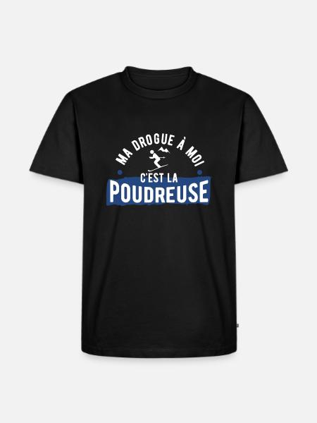 Drogue poudreuse cadeau - T-shirt Premium bio Homme - noir