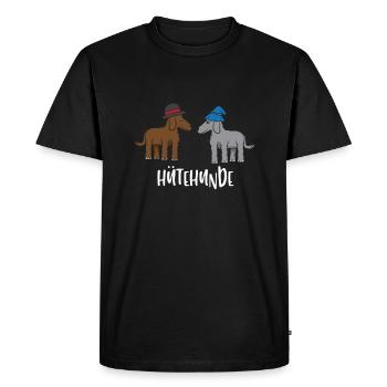 Hütehunde - Männer Premium Bio T-Shirt - Schwarz - Vorne - Nico (187cm)