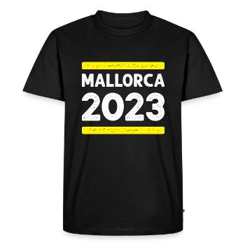 Mallorca 2023 - Men's Premium Organic T-Shirt - black - Front - Nico (187cm)