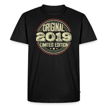 2019 Fêtes D’anniversaire, Un Millésime Légendaire - T-shirt Premium bio Homme - noir - Devant - Nico (187cm)