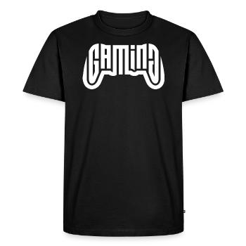 Jeu - T-shirt Premium bio Homme - noir - Devant - Nico (187cm)