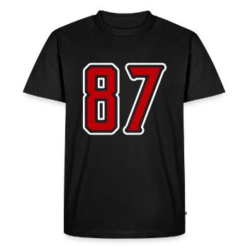 Symbole numérique 87 - T-shirt Premium bio Homme - noir - Devant - Nico (187cm)