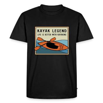 Kayak Legend Canoe Adventure Wildlife Kayak - T-shirt Premium bio Homme - noir - Devant - Nico (187cm)