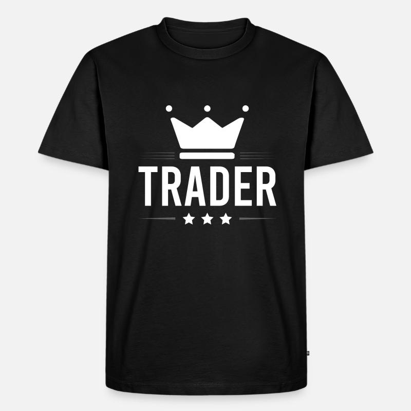 Trader Beruf - Männer Premium Bio T-Shirt - Schwarz
