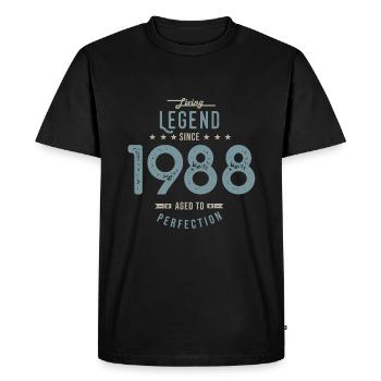 legend since 1988 33 years anniversary gift - Men's Premium Organic T-Shirt - black - Front - Nico (187cm)