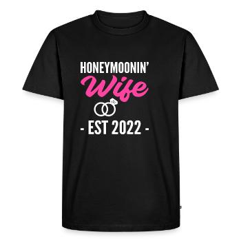 Lune de miel Mme Nouvellement mariée Mme Gift - T-shirt Premium bio Homme - noir - Devant - Nico (187cm)