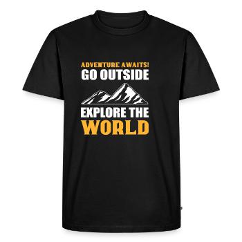 Explorez le cadeau de la personne courageuse du monde - T-shirt Premium bio Homme - noir - Devant - Nico (187cm)