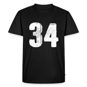 Maillot à 34 numéros - T-shirt Premium bio Homme - noir - Devant - Nico (187cm)