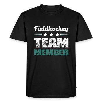 Équipe de hockey sur gazon - T-shirt Premium bio Homme - noir - Devant - Nico (187cm)