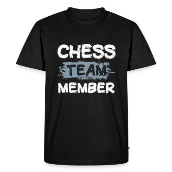 Chess Team - Men's Premium Organic T-Shirt - black - Front - Nico (187cm)