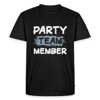 L’équipe de la fête - T-shirt Premium bio Homme - noir - Devant - Nico (187cm)