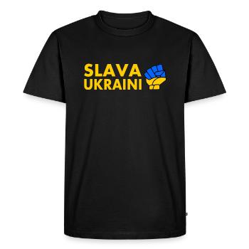 Slava ukraini - T-shirt Premium bio Homme - noir - Devant - Nico (187cm)