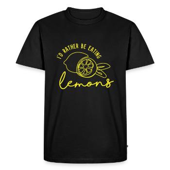 Eating Lemons Summer Lemonade Citrus - Men's Premium Organic T-Shirt - black - Front - Nico (187cm)