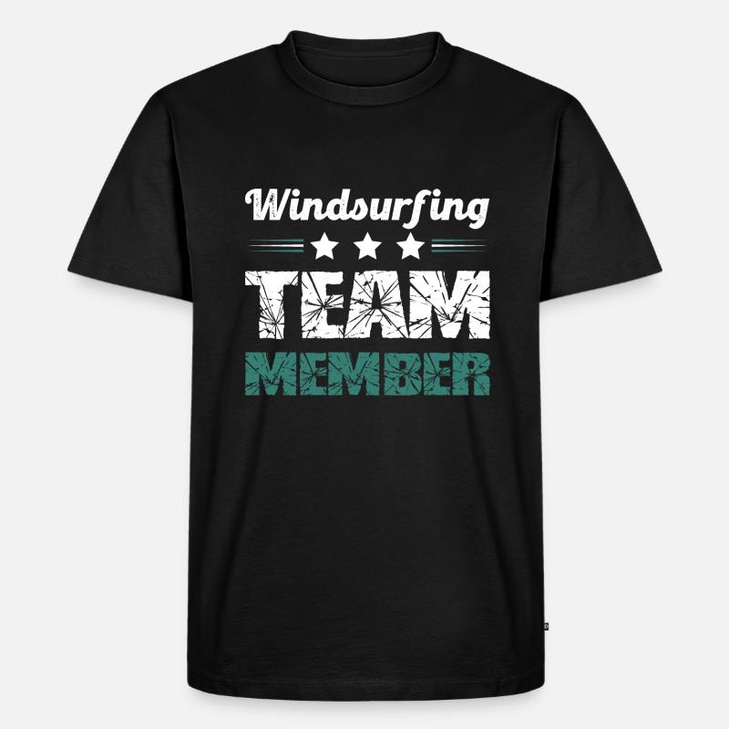 Windsurfing Team - Männer Premium Bio T-Shirt - Schwarz