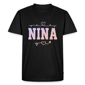 Nina - Men's Premium Organic T-Shirt - black - Front - Nico (187cm)