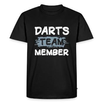 Darts Team - Men's Premium Organic T-Shirt - black - Front - Nico (187cm)