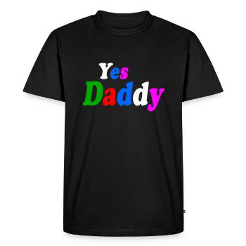 Yes daddy - T-shirt Premium bio Homme - noir - Devant - Nico (187cm)