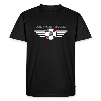 J’aime la République dominicaine Design T-Shirt - T-shirt Premium bio Homme - noir - Devant - Nico (187cm)