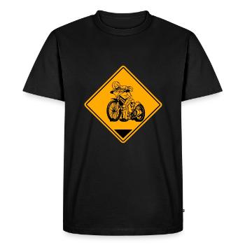 Speedway Road Sign - Men's Premium Organic T-Shirt - black - Front - Nico (187cm)