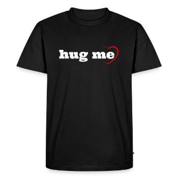 Fais-moi un câlin - T-shirt Premium bio Homme - noir - Devant - Nico (187cm)