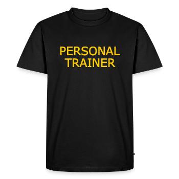 Personal trainer - T-shirt Premium bio Homme - noir - Devant - Nico (187cm)