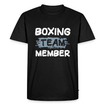 Boxing Team - Men's Premium Organic T-Shirt - black - Front - Nico (187cm)