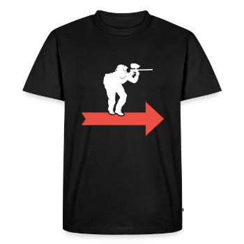 Paintball Gotha Paintball Player Paint - Men's Premium Organic T-Shirt - black - Front - Nico (187cm)