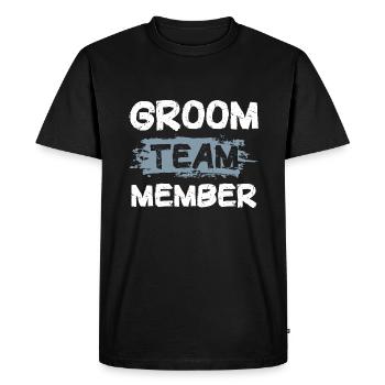 Groom Team - Men's Premium Organic T-Shirt - black - Front - Nico (187cm)