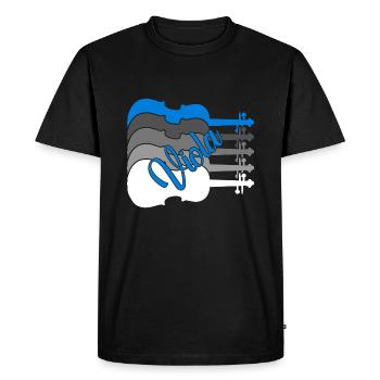 Awesome Viola - Men's Premium Organic T-Shirt - black - Front - Nico (187cm)