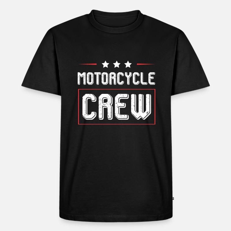 Motorcycle Crew - Männer Premium Bio T-Shirt - Schwarz