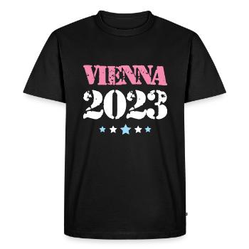 Vienne 2023 Vienne - T-shirt Premium bio Homme - noir - Devant - Nico (187cm)