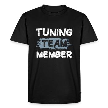 Tuning Team - Men's Premium Organic T-Shirt - black - Front - Nico (187cm)