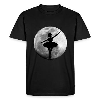 Ballerine dans la pleine lune Ballet Danse - T-shirt Premium bio Homme - noir - Devant - Nico (187cm)