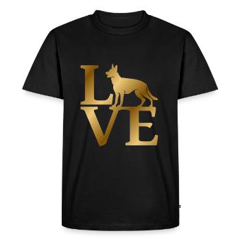 Amour Berger Allemand, DSH - T-shirt Premium bio Homme - noir - Devant - Nico (187cm)