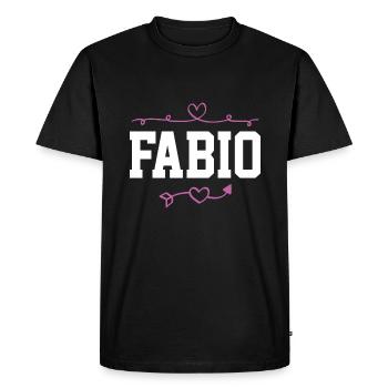 Fabio - T-shirt Premium bio Homme - noir - Devant - Nico (187cm)