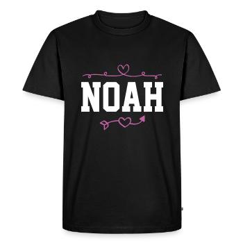 Noé - T-shirt Premium bio Homme - noir - Devant - Nico (187cm)