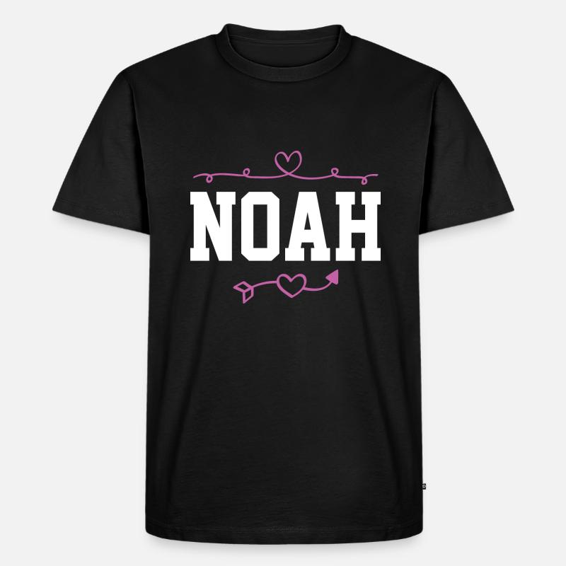 Noah - Männer Premium Bio T-Shirt - Schwarz