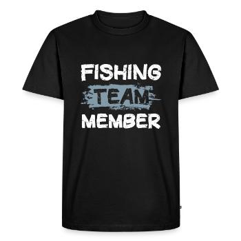 Équipe de pêche - T-shirt Premium bio Homme - noir - Devant - Nico (187cm)