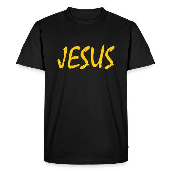 Jesus - T-shirt Premium bio Homme - noir - Devant - Nico (187cm)