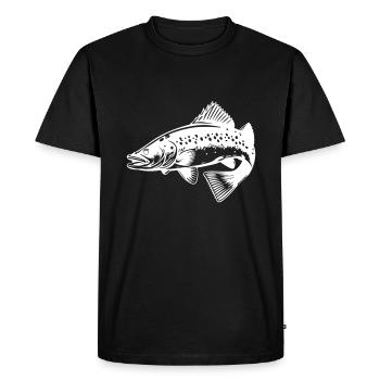 Pike Fish Silhouette - Men's Premium Organic T-Shirt - black - Front - Nico (187cm)